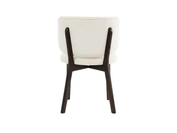 Eira Matstol och Köksstol i Trä med Rökt Ekutseende med Rundad Rygg och Tygsits - Beige - Products - Möbler - Fåtölj & stolar - Matstol & köksstol