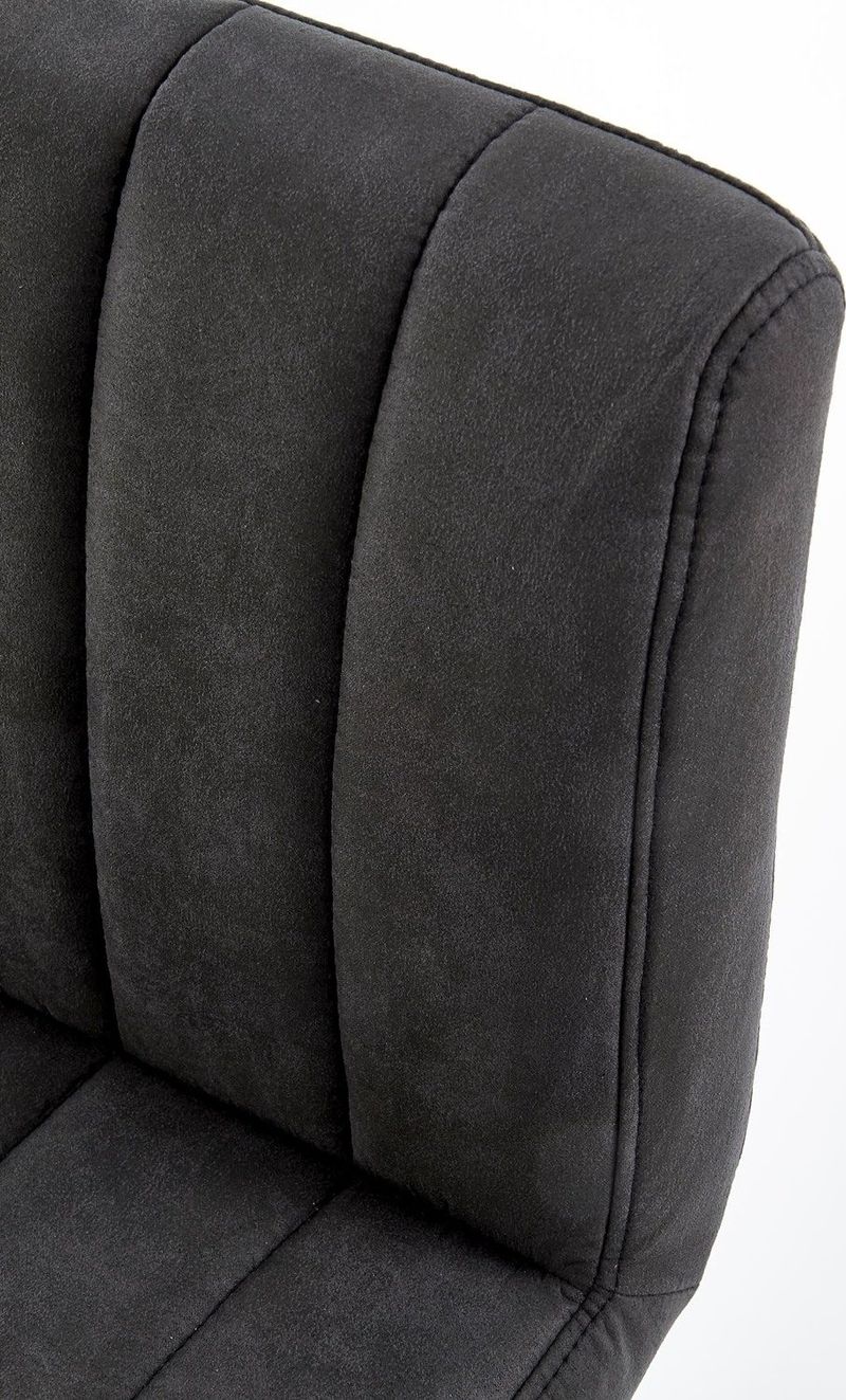 Elfrieda barstol i mörkgrå PU - Mörkgrå/svart - Products - Möbler - Fåtölj & stolar - Barstol & barpall