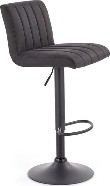 Elfrieda barstol i mörkgrå PU - Mörkgrå/svart - Products - Möbler - Fåtölj & stolar - Barstol & barpall