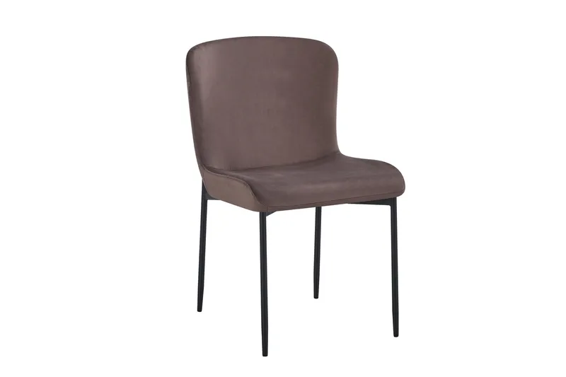 Elsie Matstol Sammet - Brun - Products - Möbler - Fåtölj & stolar - Matstol & köksstol