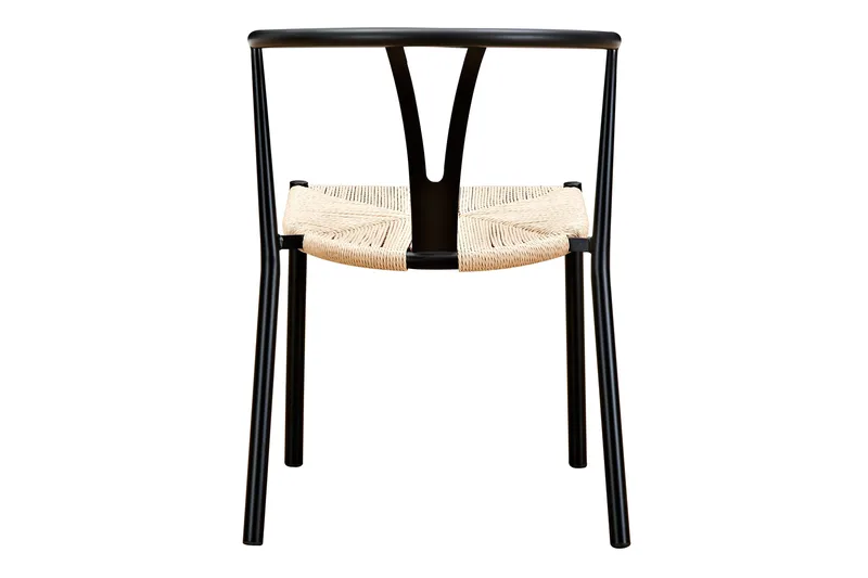 Elysia Matstol med Armstöd - Svart / Natur - Products - Möbler - Fåtölj & stolar - Karmstol