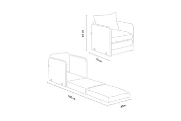 1-sits bäddsoffa Rubby Mörkgrå - Mörkgrå - Products - Möbler - Fåtölj & stolar - Fåtölj - Bäddfåtölj