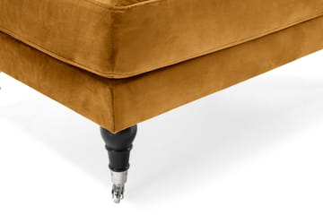 Andrew Fåtölj med Fotpall Sammet - Amber/Krom - Products - Möbler - Fåtölj & stolar - Fåtölj - Sammetsfåt ölj