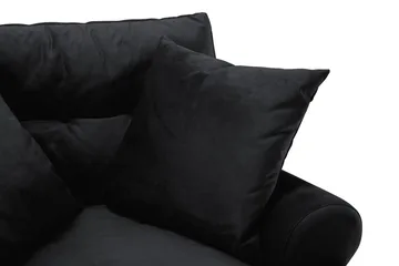 Andrew Fåtölj med Fotpall Sammet - Svart/Mässing - Products - Möbler - Fåtölj & stolar - Fåtölj - Sammetsfåtölj
