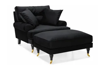 Mässingben - Svart