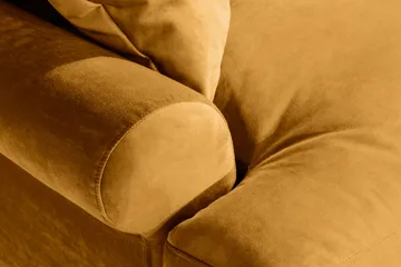 Andrew Loveseat Sammet - Amber/Krom - Products - Möbler - Fåtölj & stolar - Fåtölj - Sammetsfåtölj