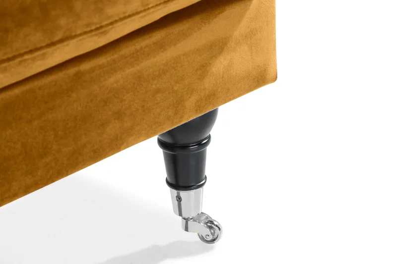 Andrew Loveseat Sammet - Amber/Krom - Products - Möbler - Fåtölj & stolar - Fåtölj - Sammetsfåtölj