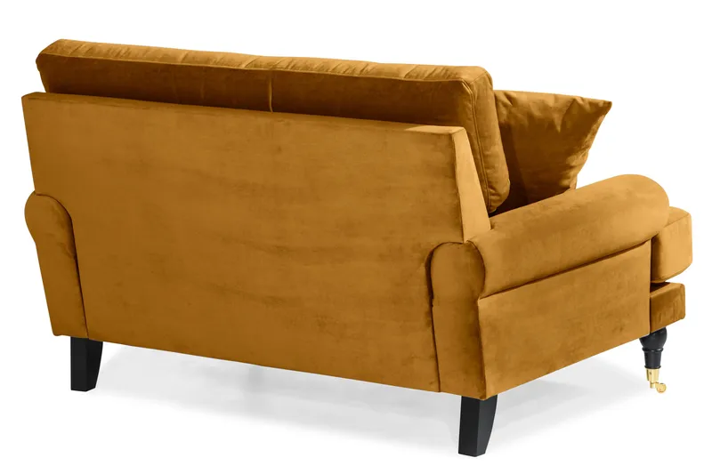 Andrew Loveseat Sammet - Amber/Mässing - Products - Möbler - Fåtölj & stolar - Fåtölj - Sammetsfåtölj
