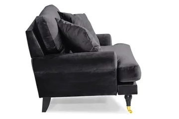 Andrew Loveseat Sammet - Mörkgrå/Mässing - Products - Möbler - Fåtölj & stolar - Fåtölj - Sammetsfåtölj