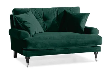 Andrew Loveseat Sammet - Mörkgrön/Krom - Products - Möbler - Fåtölj & stolar - Fåtölj - Sammetsfåtölj