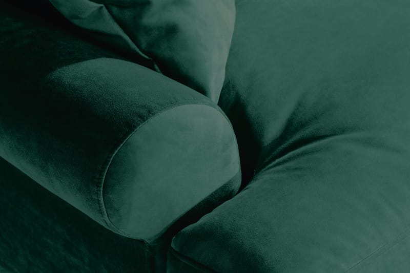 Andrew Loveseat Sammet - Mörkgrön/Krom - Products - Möbler - Fåtölj & stolar - Fåtölj - Sammetsfåtölj