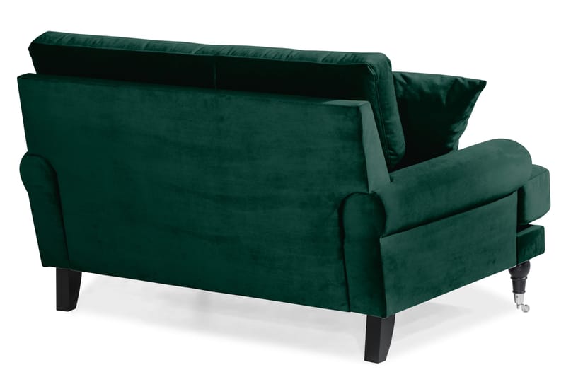 Andrew Loveseat Sammet - Mörkgrön/Krom - Products - Möbler - Fåtölj & stolar - Fåtölj - Sammetsfåtölj