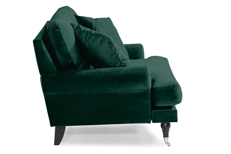 Andrew Loveseat Sammet - Mörkgrön/Krom - Products - Möbler - Fåtölj & stolar - Fåtölj - Sammetsfåtölj