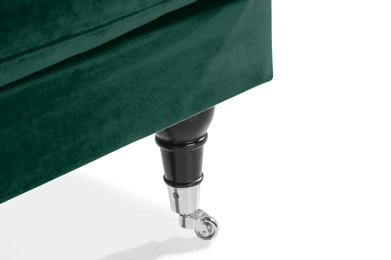 Andrew Loveseat Sammet - Mörkgrön/Krom - Products - Möbler - Fåtölj & stolar - Fåtölj - Sammetsfåtölj