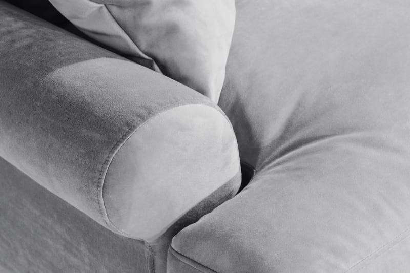 Andrew Loveseat Sammet - Silvergrå/Krom - Products - Möbler - Fåtölj & stolar - Fåtölj - Sammetsfåtölj