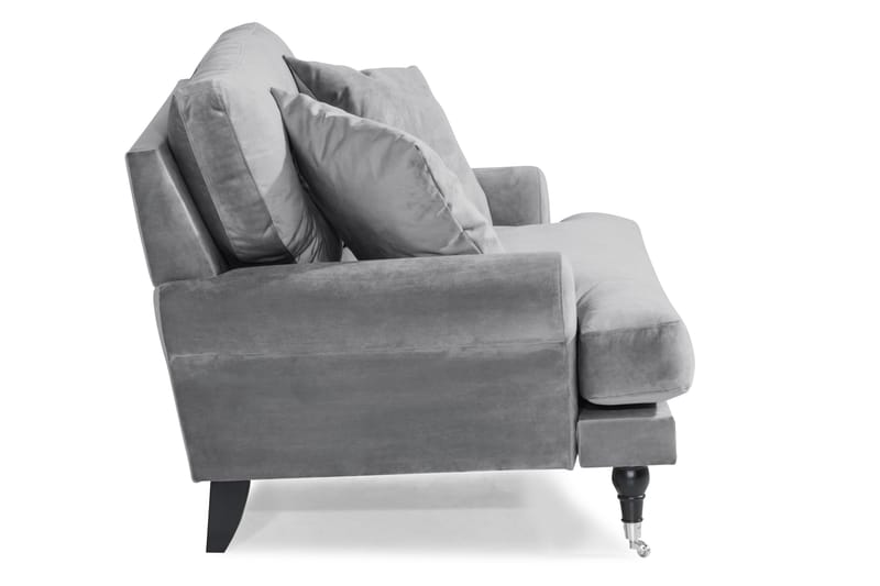 Andrew Loveseat Sammet - Silvergrå/Krom - Products - Möbler - Fåtölj & stolar - Fåtölj - Sammetsfåtölj