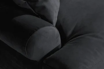 Andrew Loveseat Sammet - Svart/Krom - Products - Möbler - Fåtölj & stolar - Fåtölj - Sammetsfåtölj