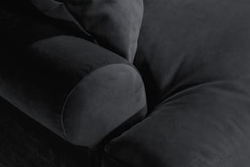 Andrew Loveseat Sammet - Svart/Mässing - Products - Möbler - Fåtölj & stolar - Fåtölj - Sammetsfåtölj
