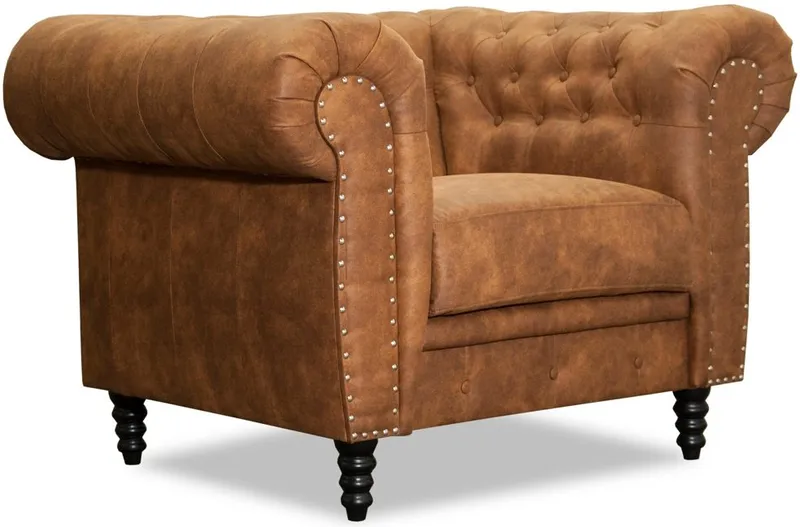Chesterfield fåtölj - Cognac ecoläder - Products - Möbler - Fåtölj & stolar - Fåtölj - Chesterfield fåtölj