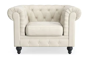 Chesterfield Lyx Stor skön djup sammetsfåtölj - Fåtölj till vardagsrum - Beige - Products - Möbler - Fåtölj & stolar - Fåtölj - Chesterfield fåtölj