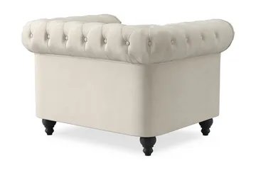 Chesterfield Lyx Stor skön djup sammetsfåtölj - Fåtölj till vardagsrum - Beige - Products - Möbler - Fåtölj & stolar - Fåtölj - Chesterfield fåtölj