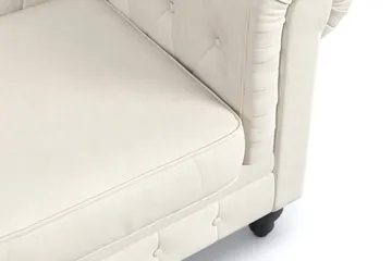 Chesterfield Lyx Stor skön djup sammetsfåtölj - Fåtölj till vardagsrum - Beige - Products - Möbler - Fåtölj & stolar - Fåtölj - Chesterfield fåtölj