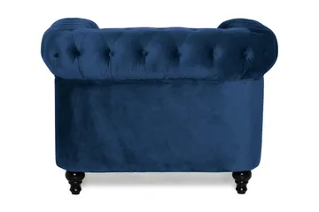Chesterfield Lyx Stor skön djup sammetsfåtölj - Fåtölj till vardagsrum - Blå - Products - Möbler - Fåtölj & stolar - Fåtölj - Chesterfield fåtölj
