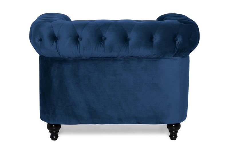 Chesterfield Lyx Stor skön djup sammetsfåtölj - Fåtölj till vardagsrum - Blå - Products - Möbler - Fåtölj & stolar - Fåtölj - Chesterfield fåtölj