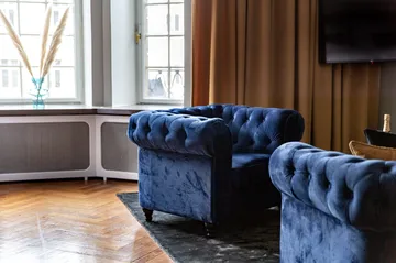 Chesterfield Lyx Stor skön djup sammetsfåtölj - Fåtölj till vardagsrum - Blå - Products - Möbler - Fåtölj & stolar - Fåtölj - Chesterfield fåtölj