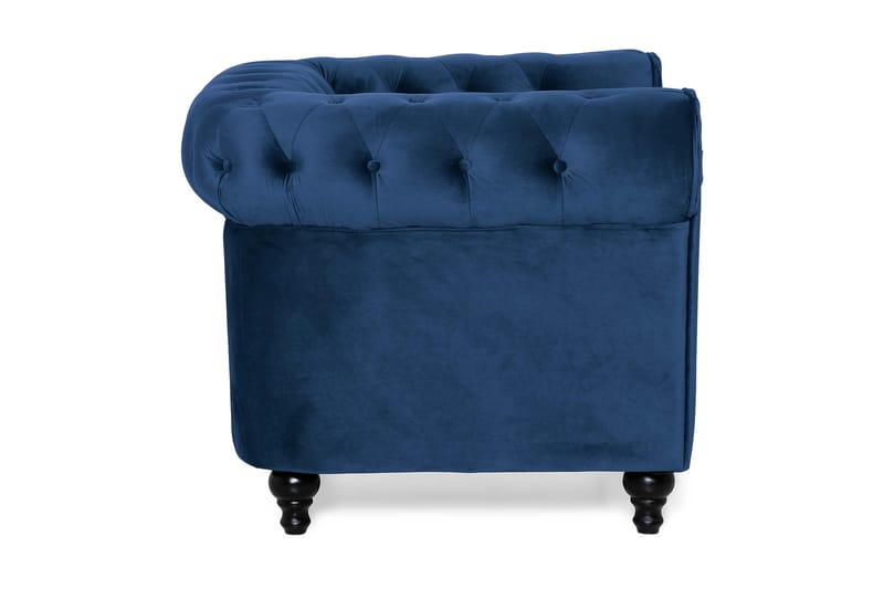 Chesterfield Lyx Stor skön djup sammetsfåtölj - Fåtölj till vardagsrum - Blå - Products - Möbler - Fåtölj & stolar - Fåtölj - Chesterfield fåtölj