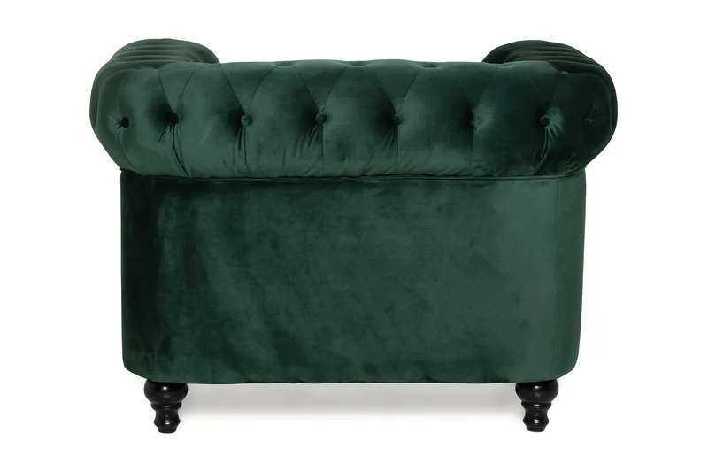 Chesterfield Lyx Stor skön djup sammetsfåtölj - Fåtölj till vardagsrum - Mörkgrön - Products - Möbler - Fåtölj & stolar - Fåtölj - Chesterfield fåtölj