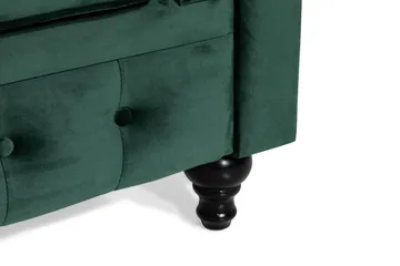 Chesterfield Lyx Stor skön djup sammetsfåtölj - Fåtölj till vardagsrum - Mörkgrön - Products - Möbler - Fåtölj & stolar - Fåtölj - Chesterfield fåtölj