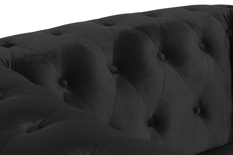 Chesterfield Lyx Stor skön djup sammetsfåtölj - Fåtölj till vardagsrum - Svart - Products - Möbler - Fåtölj & stolar - Fåtölj - Chesterfield fåtölj