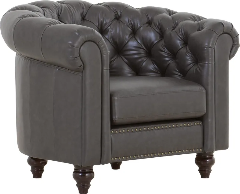 Clubfåtölj chesterfield mörkbrun PU - Products - Möbler - Fåtölj & stolar - Fåtölj - Chesterfield fåtölj