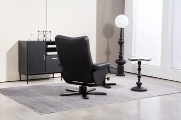 Duva reclinerfåtölj med fotpall i svart PU - Svart - Products - Möbler - Fåtölj & stolar - Fåtölj - Biofåtölj & reclinerfåtölj
