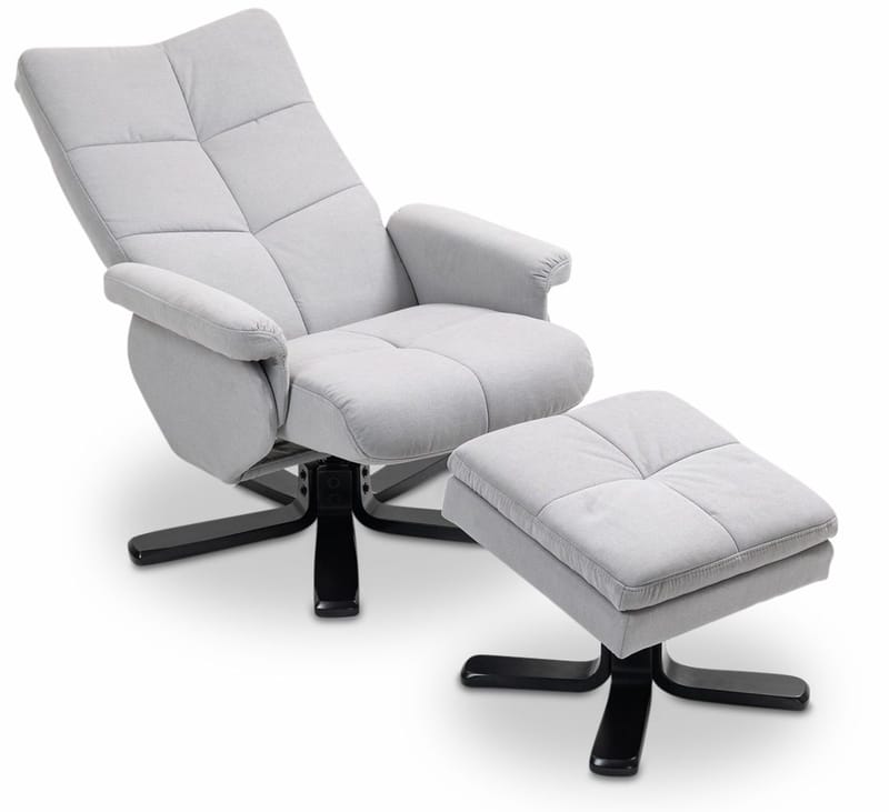 Duva ställbar fåtölj med fotpall - Grå - Grå - Products - Möbler - Fåtölj & stolar - Fåtölj - Biofåtölj & reclinerfåtölj