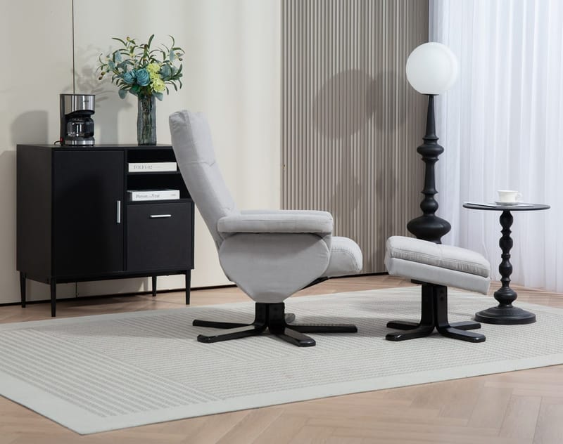 Duva ställbar fåtölj med fotpall - Grå - Grå - Products - Möbler - Fåtölj & stolar - Fåtölj - Biofåtölj & reclinerfåtölj