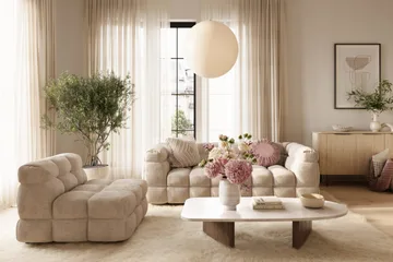 Elise Bubblig Fåtölj - Beige - Products - Möbler - Fåtölj & stolar - Fåtölj - Fåtölj utan armstöd