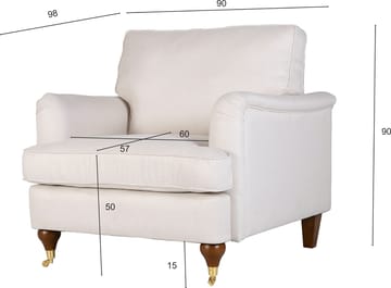 Fåtölj beige tyg - Howard Watford Deluxe - Products - Möbler - Fåtölj & stolar - Fåtölj - Howard fåtölj