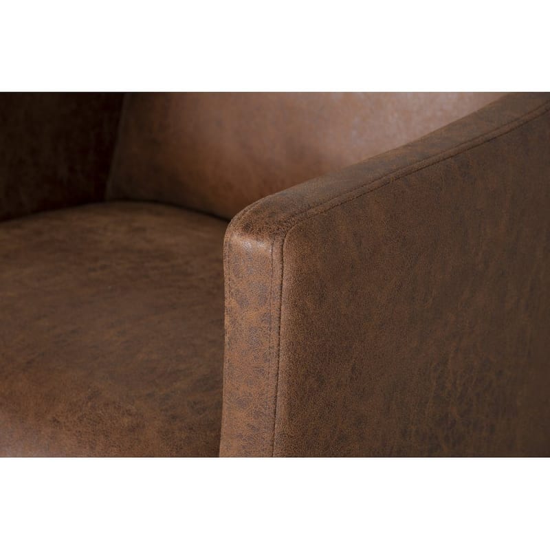Fåtölj brunt vintage - Brunt ecoläder - Products - Möbler - Fåtölj & stolar - Fåtölj - Clubfåtölj