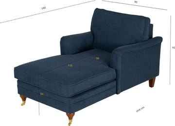 Fåtölj howard chaiselounge blå - Watford Deluxe - Mörkblå - Products - Möbler - Fåtölj & stolar - Fåtölj - Liggfåtölj