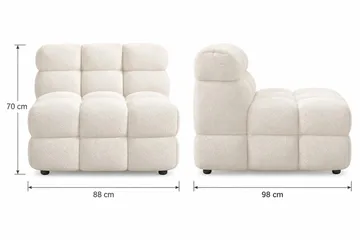 Elise Bubblig Fåtölj Utan Armstöd i Teddy - Beige - Products - Möbler - Fåtölj & stolar - Fåtölj - F åtölj utan armstöd