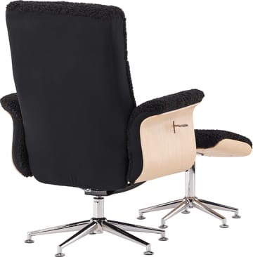 Hagön reclinerfåtölj med fotpall - Svart/oljad ek - Antracit teddy - Products - Möbler - Fåtölj & stolar - Fåtölj - Biofåtölj & reclinerfåtölj