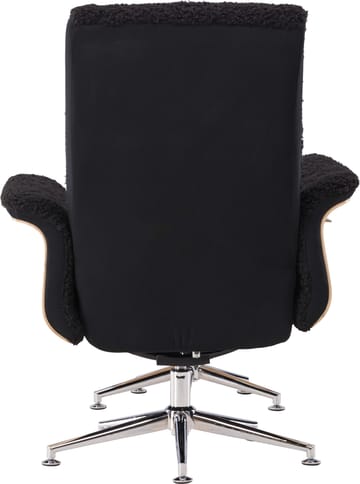 Hagön reclinerfåtölj med fotpall - Svart/oljad ek - Antracit teddy - Products - Möbler - Fåtölj & stolar - Fåtölj - Biofåtölj & reclinerfåtölj