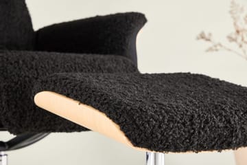 Hagön reclinerfåtölj med fotpall - Svart/oljad ek - Antracit teddy - Products - Möbler - Fåtölj & stolar - Fåtölj - Biofåtölj & reclinerfåtölj