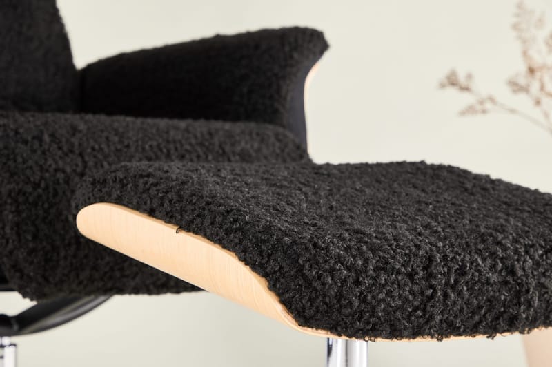 Hagön reclinerfåtölj med fotpall - Svart/oljad ek - Antracit teddy - Products - Möbler - Fåtölj & stolar - Fåtölj - Biofåtölj & reclinerfåtölj