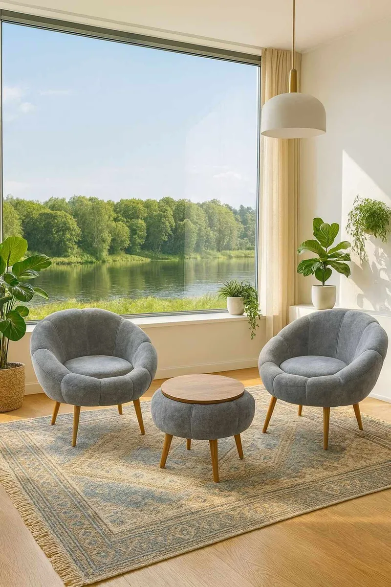 Havel Fåtöljer med bord 3 delar - Products - Möbler - Fåtölj & stolar - Fåtölj
