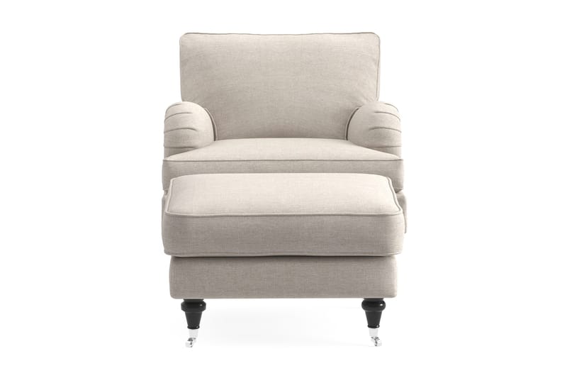 Howard Classic Fåtölj med Fotpall - Beige - Products - Möbler - Fåtölj & stolar - Fåtölj - Fåtölj med fotpall