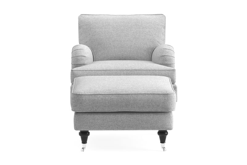 Howard Classic Fåtölj med Fotpall - Grå - Products - Möbler - Fåtölj & stolar - Fåtölj - Fåtölj med fotpall
