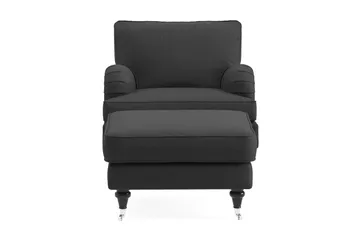 Howard Classic Fåtölj med Fotpall - Mörkgrå - Products - Möbler - Fåtölj & stolar - Fåtölj - Fåtölj med fotpall